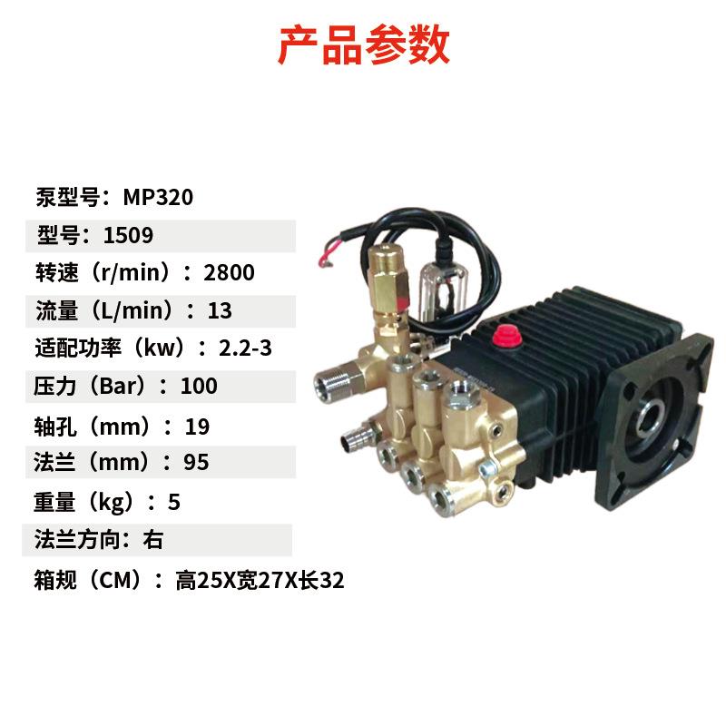 虎MP320高压清泵洗泵机泵头柱啸塞园林造雾水19轴1ROB509
