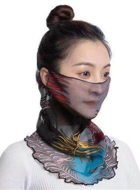 紫外线防晒防晒口罩口罩面纱披肩