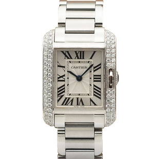 22mm 卡地亚坦克后镶钻石英女表美坦30 9.8新