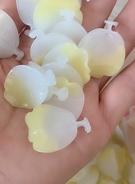 老料器花瓣古风簪花Y057白变黄色20片H-42