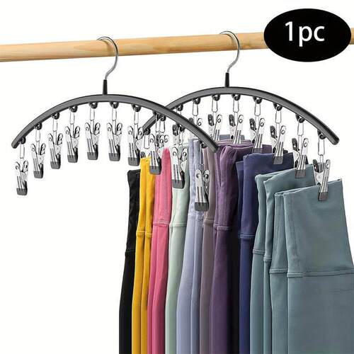 Closet Storage Hanger with 10 ClipsHangs Hanging Organizer