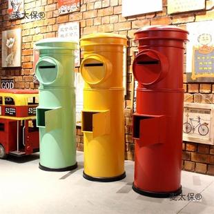 邮筒式 饰欧摆麦ZVA太型保 邮箱信箱铁艺模工艺复品户外活动古装