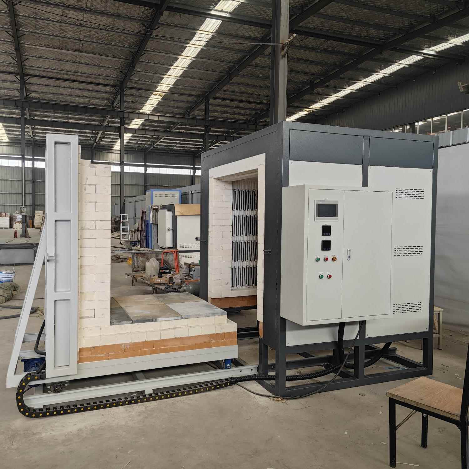 1000℃电阻带台车炉触摸屏控温左右底三面加热升温快
