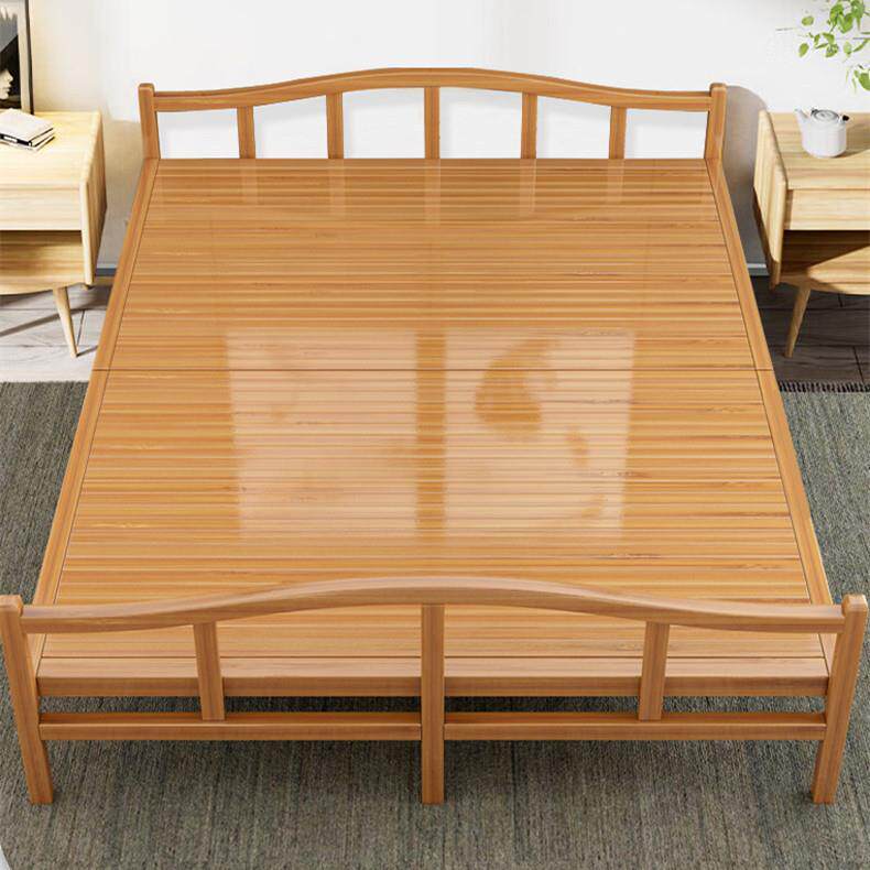 折叠床单5人双人成人简易家午出用竹床硬板午休睡6租房1米实木小