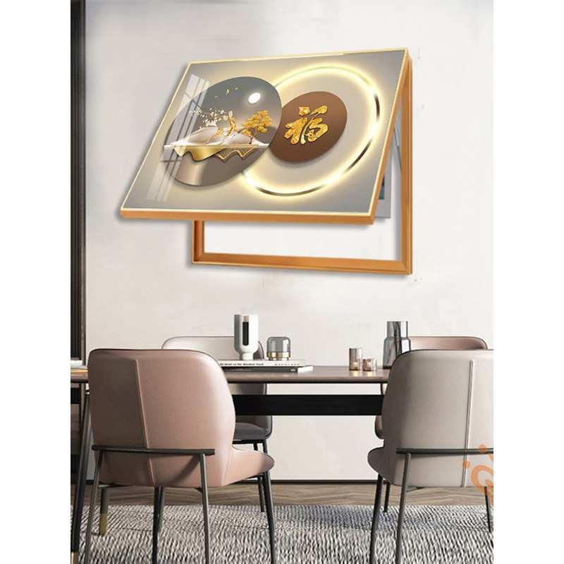 铝合金框电表箱装饰画免打孔现代简约遮挡客厅餐厅开关电表盒挂画