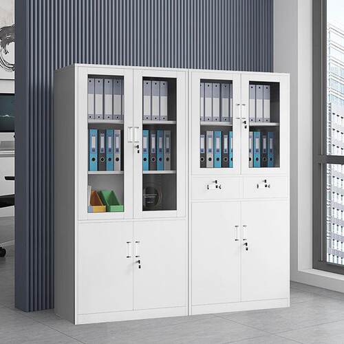 二斗器文件柜钢制资料柜办公室铁皮矮柜抽屉车间工具柜收纳储物柜