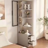 660实木柜床头缝柜小户型卧室床边柜家用简约窄收纳置物柜转角书