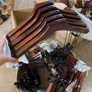 MPM3婚纱店实木加厚挂套装 衣架挂秀禾服睡衣复古色木制一体衣珏沁