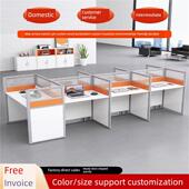 职员办公桌椅组合四人位屏风员工桌简约现代电销卡座六人隔断工位