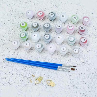 Paint By Numbers Town DIY Oil Painting Coloring Unique Gifts