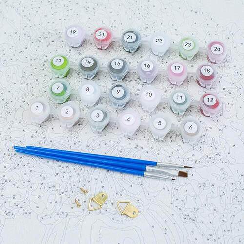 Paint By Numbers Town DIY Oil Painting Coloring Unique Gifts
