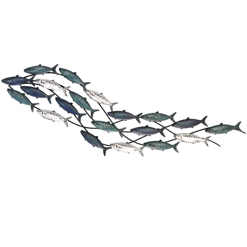 地中海铁艺鱼儿童房墙面装饰品壁饰沙发背景墙上创意墙饰墙壁挂饰