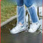 官方旗舰店一次性鞋 下雨天透明塑料室外加厚耐磨隔 套防水防滑雨鞋