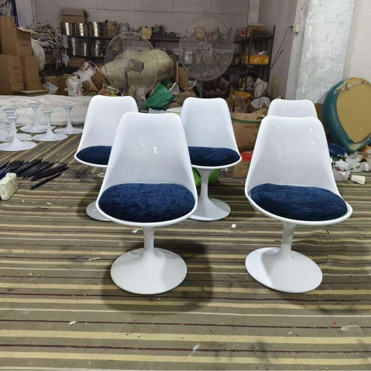 北欧简约复古郁金香椅360可旋转网红书房电脑椅靠背家用餐桌餐椅