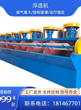 多槽浮选机粗粒矿物浮选金属矿分离精选生产线Flotation Machine