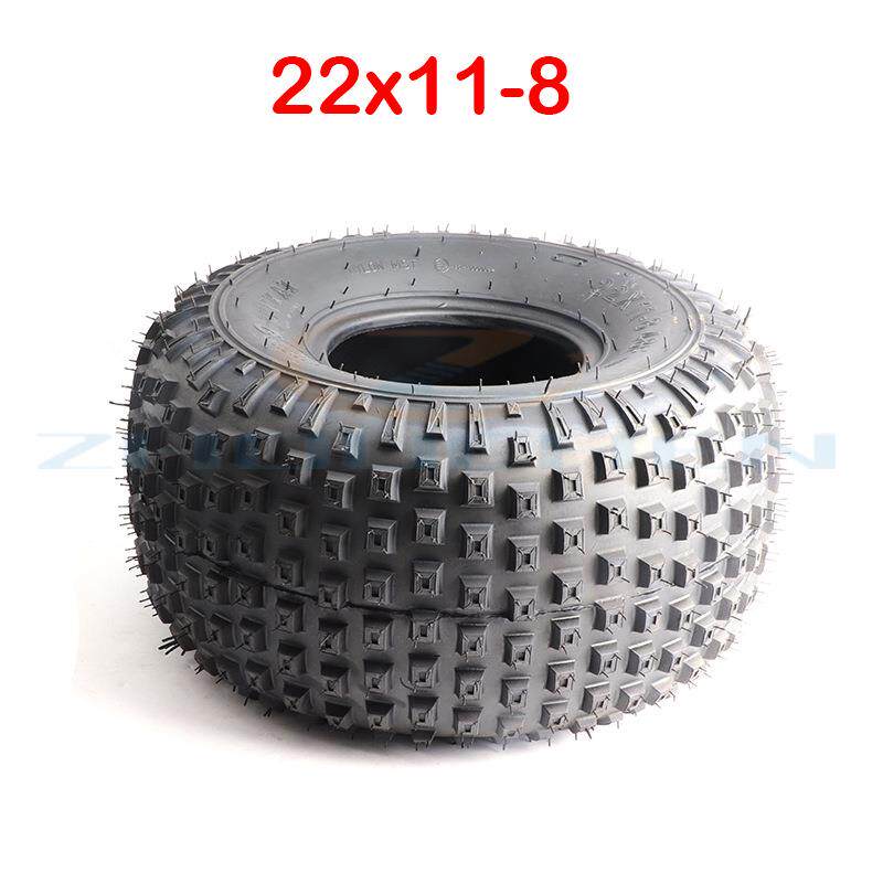 8 英寸 22x11-8 颗粒花轮胎改装四轮 ATV 草坪自行车割草机机械轮