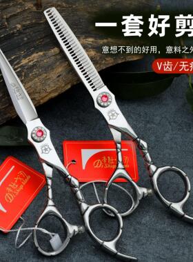 正品帝仕戈刃美发剪刀发型师平剪牙剪无痕剪浏海A剪理髲店套装