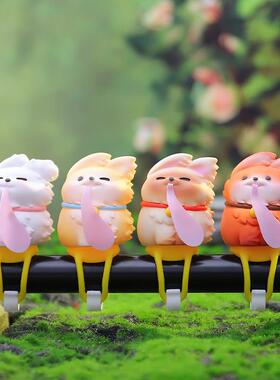 可爱萌宠迎风小动物电动车硅胶摆件创意潮流自行车把手装饰品