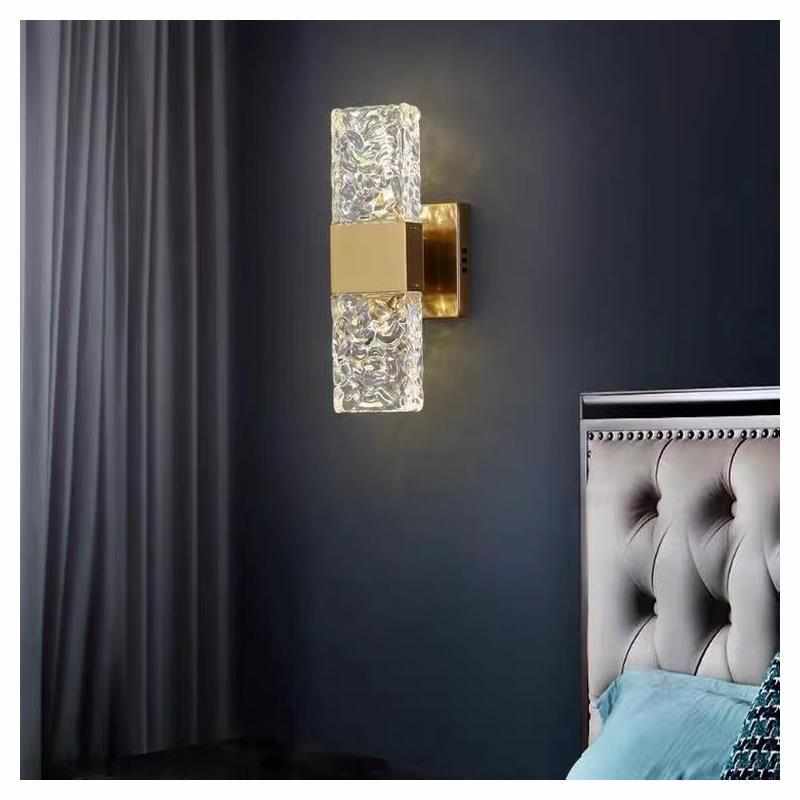 水晶壁灯卧室客厅电视墙楼梯灯现代简约卧室床头水晶轻奢护眼壁灯