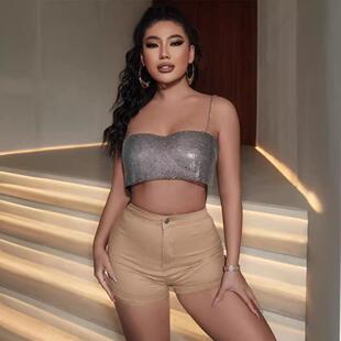 Chain Bareback Strap Metal with Flash Top strapless Super