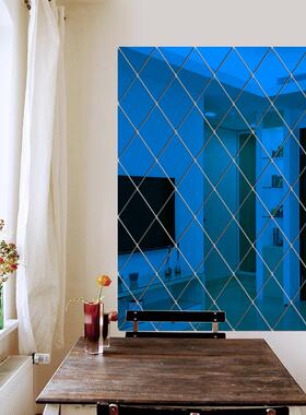 镜三面镜子墙贴菱形可割随意切B67尺寸工厂店自销产自自粘个通用