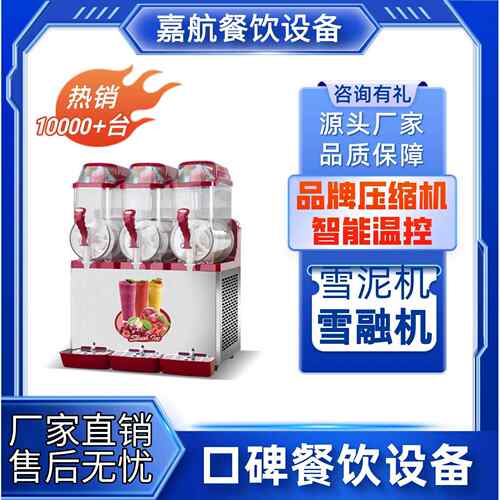 热卖12L单缸双缸三缸雪泥机商用全自动雪融机厂家直销跨境