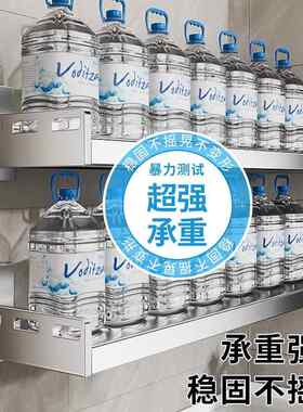 打不锈BW4030-1钢房功微波炉置物架壁挂式多能免厨孔挂墙壁上悬空