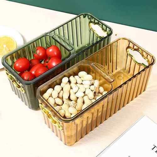 人轻奢果盘用客厅嗑瓜双子无品牌/果篮零食懒干果盒层家沥水盘果