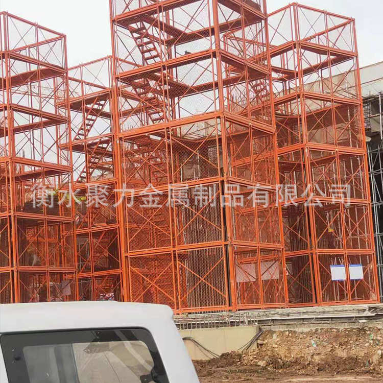 安全梯笼定制围柱梯笼平台安全梯笼 基航安全爬梯 盖梁墩柱平台