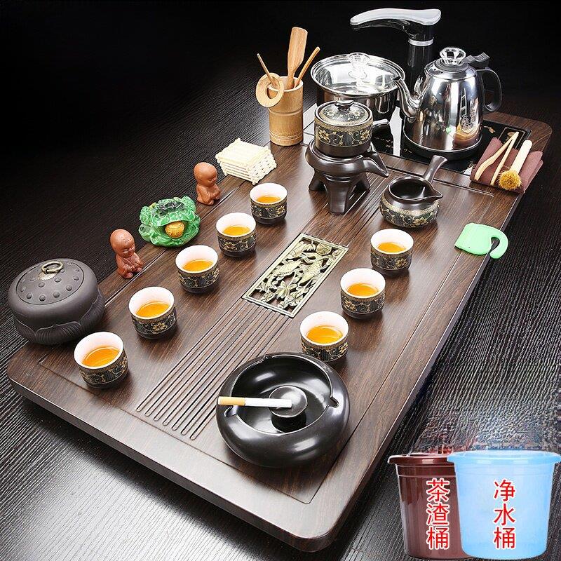 茶具套装全自动烧水壶一体茶盘家用客厅高档泡茶功夫茶台整套茶道