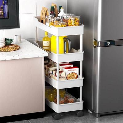 Kitchen storage rack bathroom Shelf Trolley iron shelves