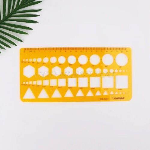 K Resin Ruler Circles Squares Triangle Geometric Template