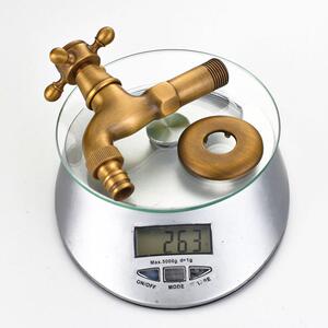 新款直销欧贝洁具墙装式复古单冷古铜色洗衣机水龙头欧式黄铜水嘴