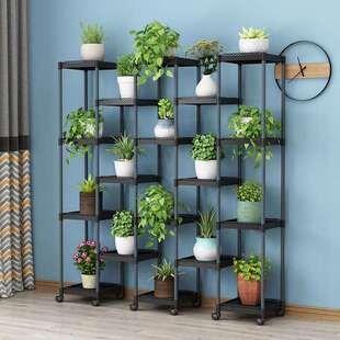 花架置物架阳台带轮落地式 绿萝花架子室内客厅多层多肉架架摆