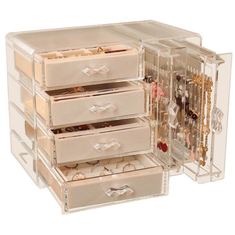Jewelry storage box Desktop earrings earrings necklace finis