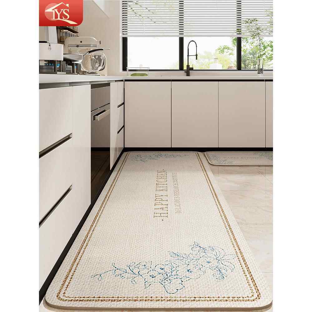 可擦免洗耐脏脚垫高级感硅藻泥吸水地毯防油防滑厨房地垫支持定制