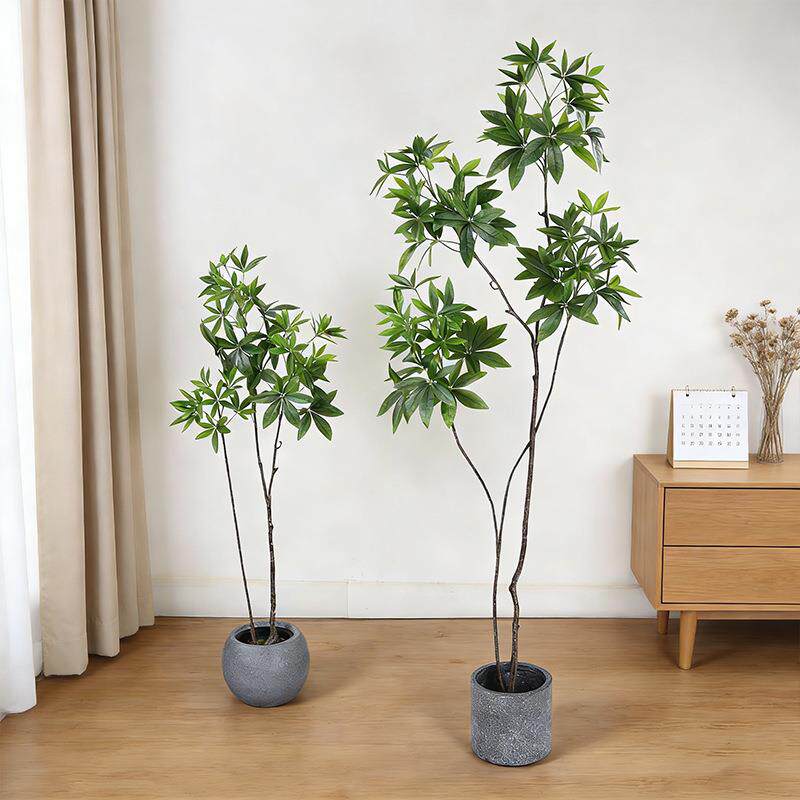 高端轻奢仿真绿植发财树室内客厅装饰摆件落地大型假盆栽仿生植物