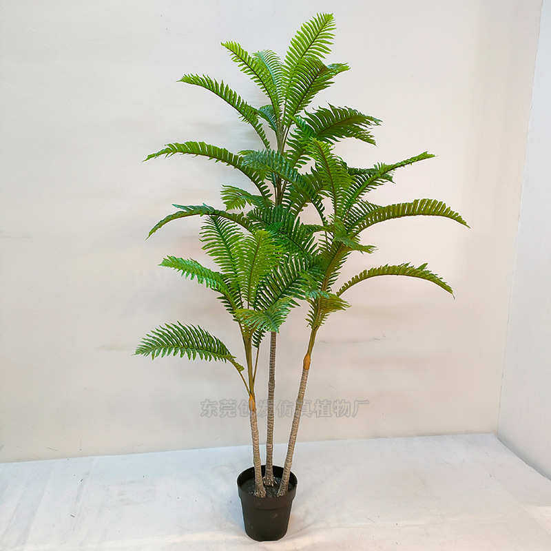 仿真胶过植厂家树绿叶批发波斯草叶小 摆件高品质厥草盆栽假 居家