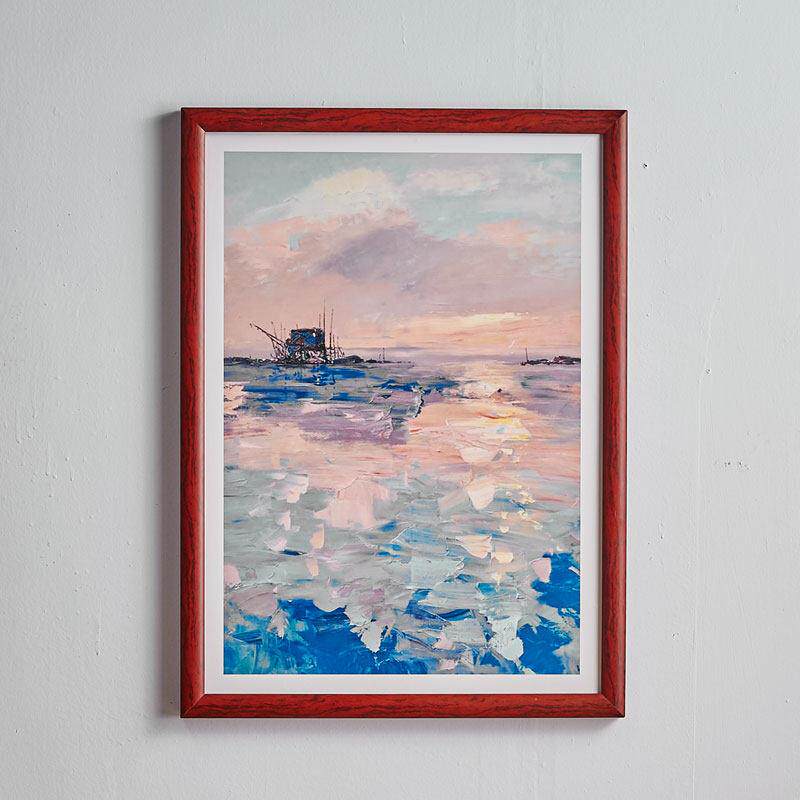 相框定制 任意尺寸 新中式油画装框简约相框油画外框订做画框装裱