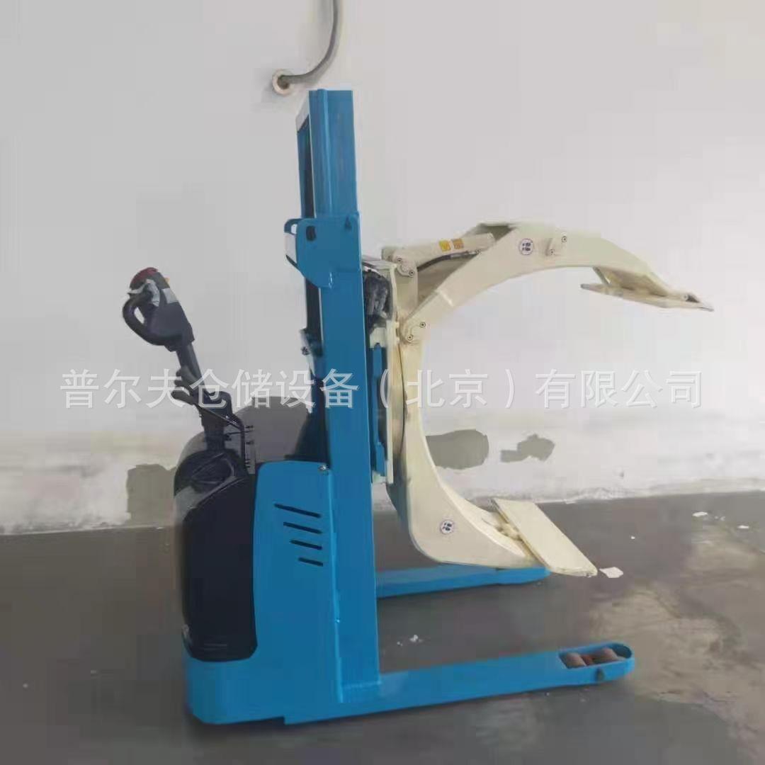 电动卷材夹抱车360度旋转油桶翻转到料车全自动抱夹叉车纸卷装卸