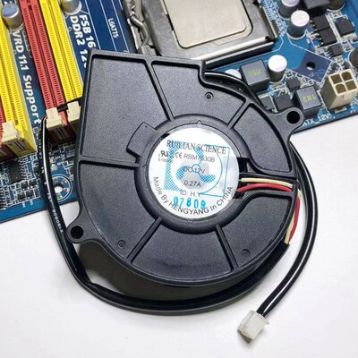 RUILIAN RBM7530B 7530 7CM 12V 0.27A 三线 滚珠涡轮风扇