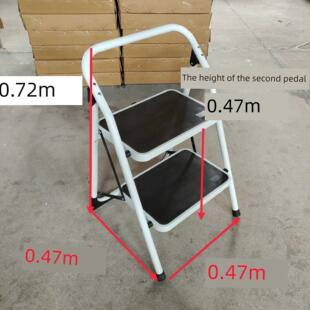厨房梯凳梯椅两步梯凳家用折叠梯钢管铁梯大脚踏两步单面