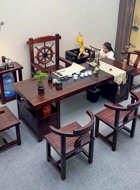 船木办公室储老物茶商茶铺泡茶茶桌椅客厅台F97T57S9室茶几中式茶