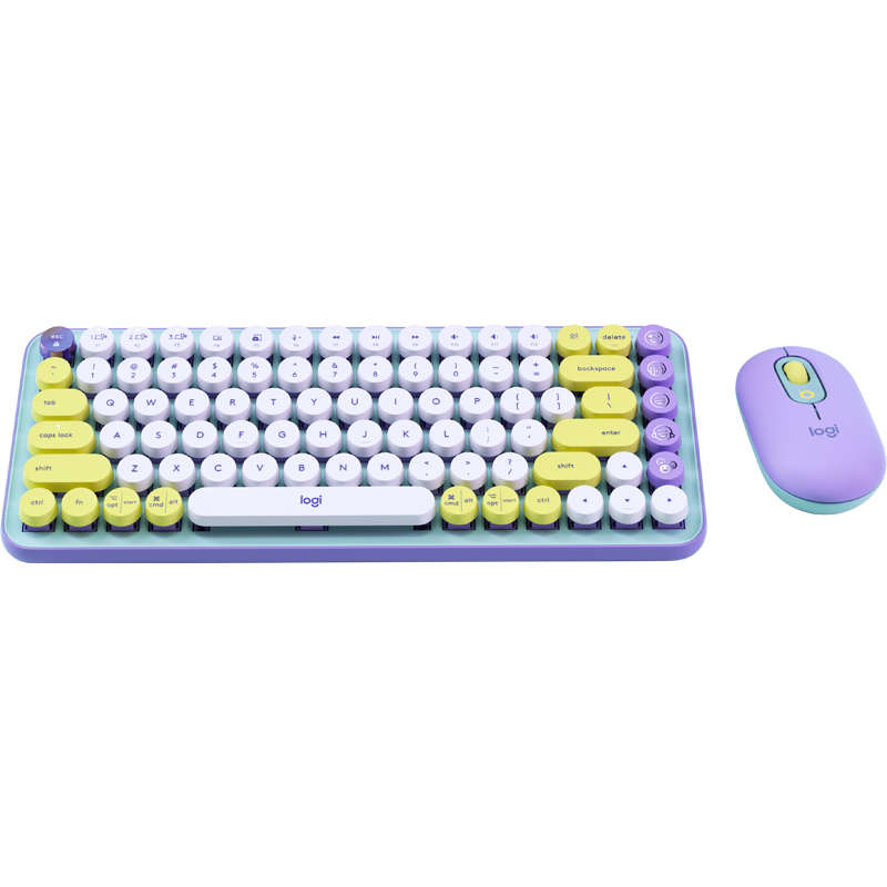 罗技时尚系列POP无线键盘办公套装POP KEYS机械泡泡圆点平板mac