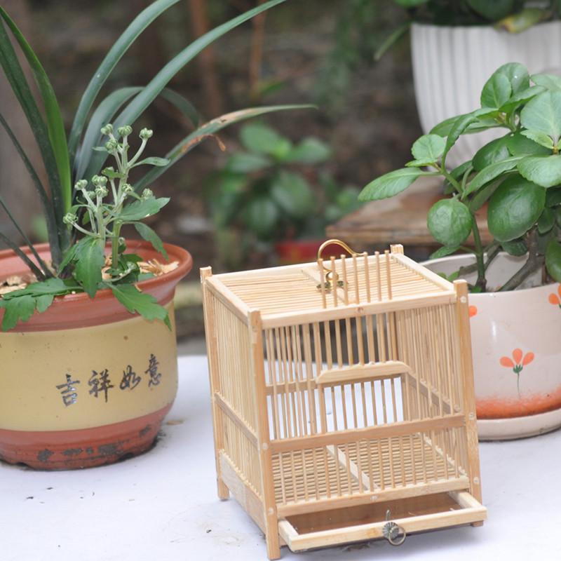 蝈蝈笼子厂超大空间带纯手工天然竹制笼鸣虫用具老人小孩礼品笼