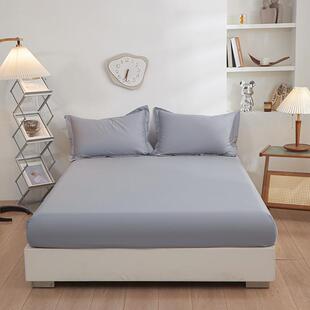 简约素色纯色床笠单件厂家150x200cm双人床180x200全棉床罩