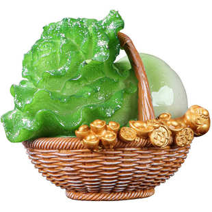 变色白菜茶宠摆件招财进宝百财精品可养茶台茶桌摆件