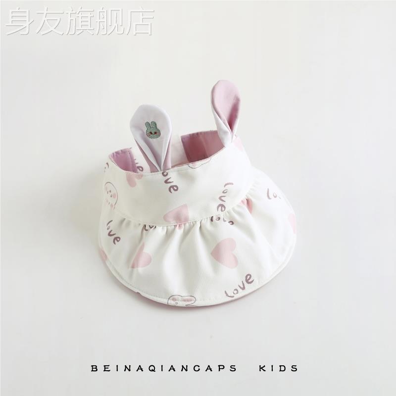 婴儿遮阳帽小月龄夏季薄款新生儿可爱ins韩版女宝宝空顶防晒帽子