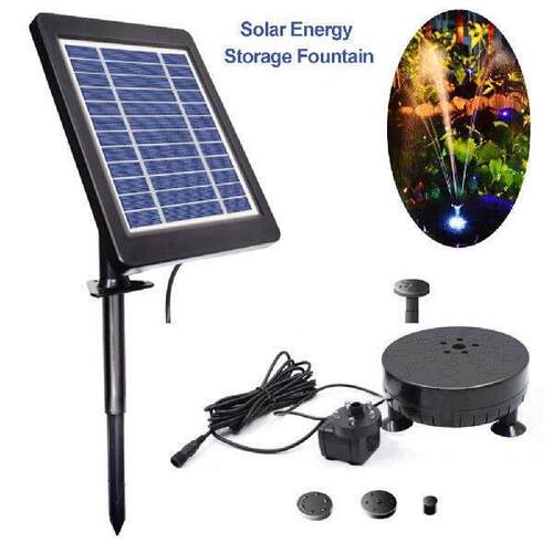 3.5W 6V Solar Water Fountain Pump 5 LED Light Solar