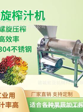 螺旋式电动果蔬榨汁机商用苹果刺梨压榨机胡萝卜生姜榨汁设备